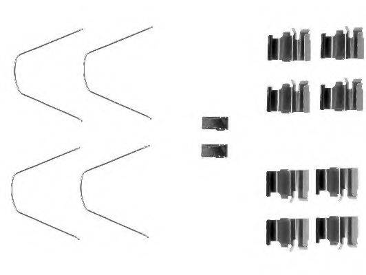 HELLA 8DZ355203161 Комплектующие, колодки дискового тормоза