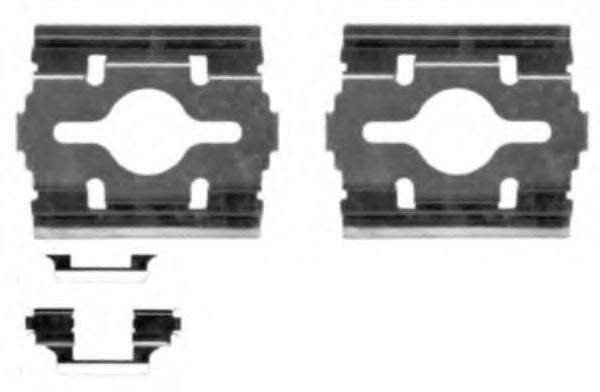 HELLA 8DZ355203581 Комплектующие, колодки дискового тормоза