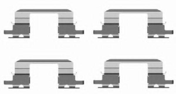 HELLA 8DZ355203821 Комплектующие, колодки дискового тормоза