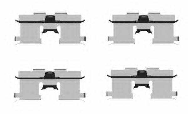 HELLA 8DZ355203961 Комплектующие, колодки дискового тормоза