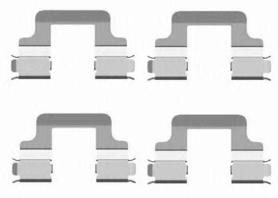 HELLA 8DZ355204101 Комплектующие, колодки дискового тормоза