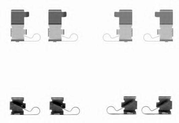 HELLA 8DZ355204141 Комплектующие, колодки дискового тормоза