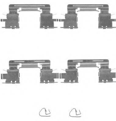 HELLA 8DZ355204911 Комплектующие, колодки дискового тормоза