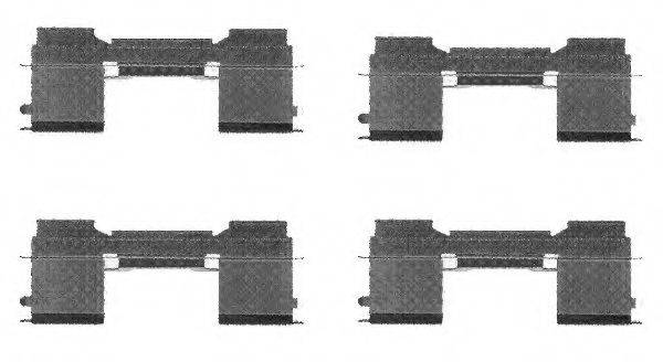 HELLA 8DZ355205051 Комплектующие, колодки дискового тормоза