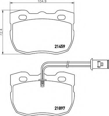 HELLA 8DB355005841 Комплект тормозных колодок, дисковый тормоз