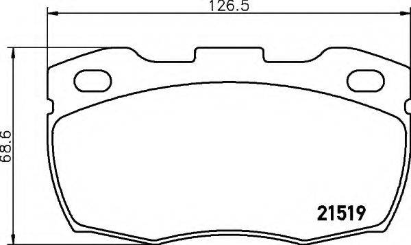 HELLA 8DB355005861 Комплект тормозных колодок, дисковый тормоз