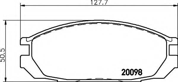 HELLA 8DB355006251 Комплект тормозных колодок, дисковый тормоз