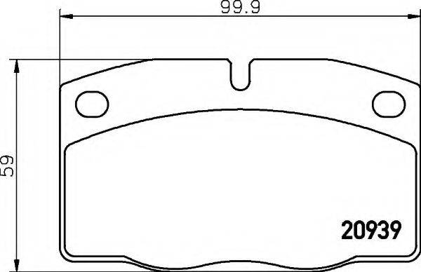 HELLA 8DB355007251 Комплект тормозных колодок, дисковый тормоз