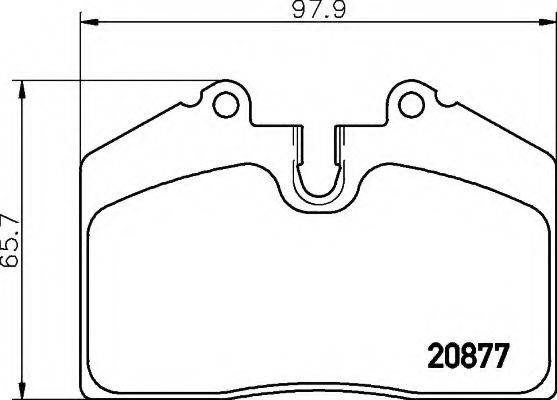 HELLA 8DB355015671 Комплект тормозных колодок, дисковый тормоз