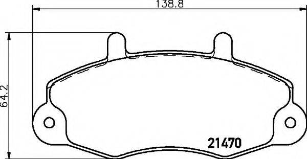 HELLA 8DB355006391 Комплект тормозных колодок, дисковый тормоз