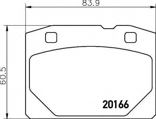 HELLA 8DB355007191 Комплект тормозных колодок, дисковый тормоз