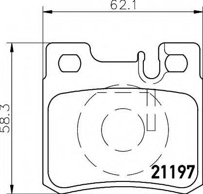 HELLA 8DB355007361 Комплект тормозных колодок, дисковый тормоз