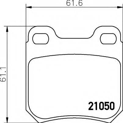 HELLA 8DB355007381 Комплект тормозных колодок, дисковый тормоз