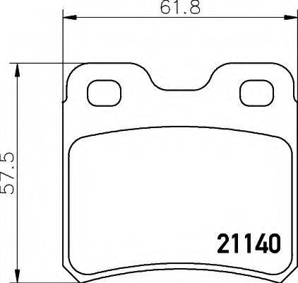 HELLA 8DB355007451 Комплект тормозных колодок, дисковый тормоз