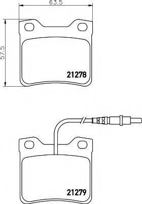 HELLA 8DB355007491 Комплект тормозных колодок, дисковый тормоз