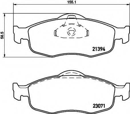 HELLA 8DB355007641 Комплект тормозных колодок, дисковый тормоз