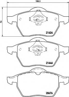 HELLA 8DB355007881 Комплект тормозных колодок, дисковый тормоз