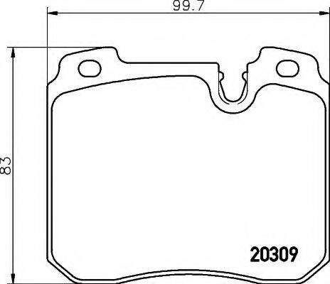 HELLA 8DB355008071 Комплект тормозных колодок, дисковый тормоз