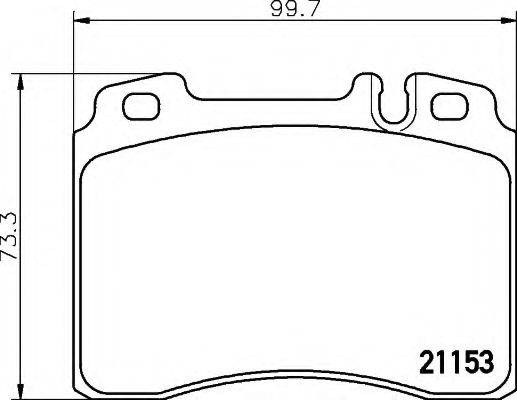 HELLA 8DB355008181 Комплект тормозных колодок, дисковый тормоз