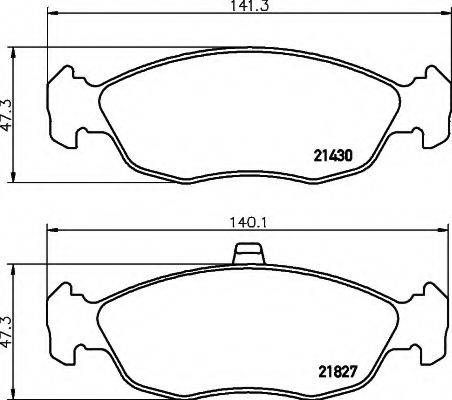 HELLA 8DB355008291 Комплект тормозных колодок, дисковый тормоз