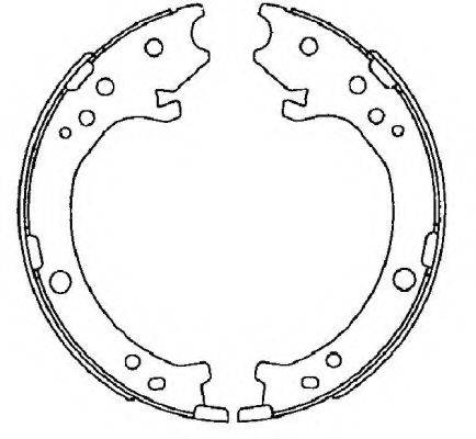 HELLA 8DA355050841 Комплект тормозных колодок, стояночная тормозная система