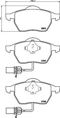 HELLA 8DB355008411 Комплект тормозных колодок, дисковый тормоз