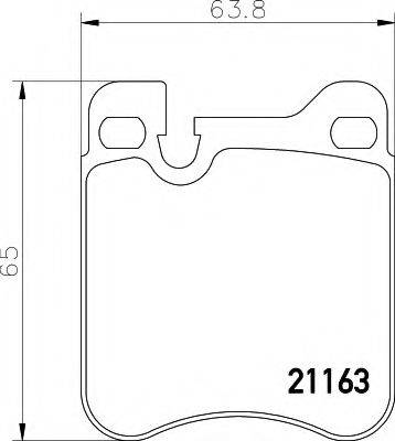 HELLA 8DB355008491 Комплект тормозных колодок, дисковый тормоз