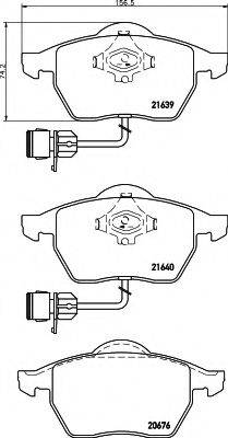 HELLA 8DB355008531 Комплект тормозных колодок, дисковый тормоз