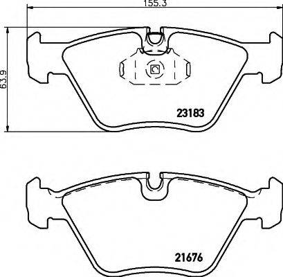 HELLA 8DB355009001 Комплект тормозных колодок, дисковый тормоз