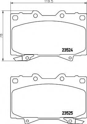 HELLA 8DB355009371 Комплект тормозных колодок, дисковый тормоз