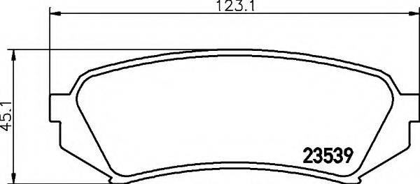 HELLA 8DB355009391 Комплект тормозных колодок, дисковый тормоз