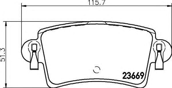 HELLA 8DB355009421 Комплект тормозных колодок, дисковый тормоз