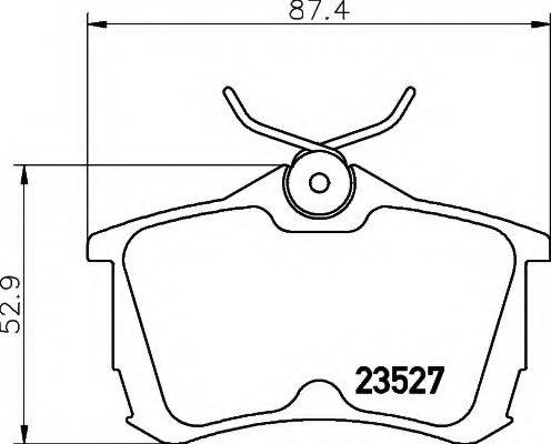 HELLA 8DB355009511 Комплект тормозных колодок, дисковый тормоз