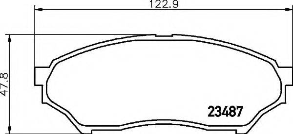 HELLA 8DB355009521 Комплект тормозных колодок, дисковый тормоз