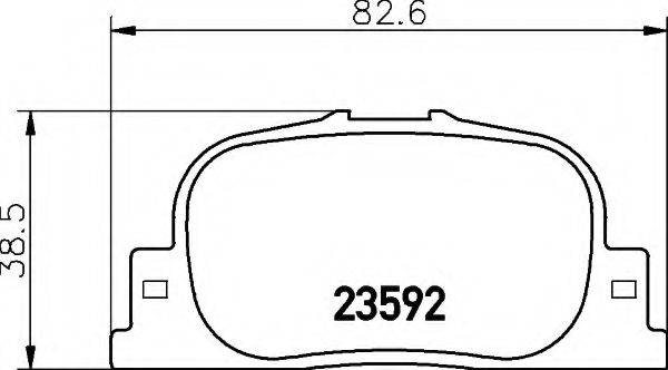HELLA 8DB355010001 Комплект тормозных колодок, дисковый тормоз