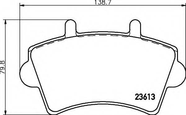 HELLA 8DB355010021 Комплект тормозных колодок, дисковый тормоз