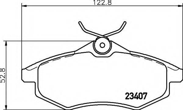 HELLA 8DB355010161 Комплект тормозных колодок, дисковый тормоз