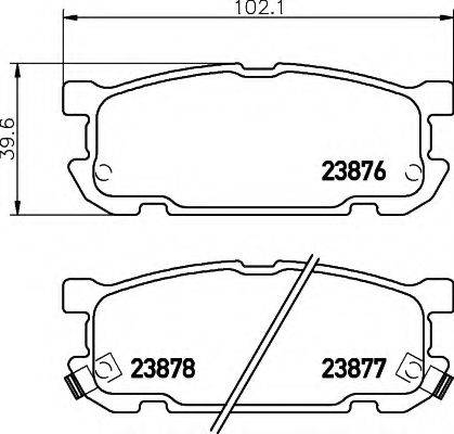 HELLA 8DB355010271 Комплект тормозных колодок, дисковый тормоз