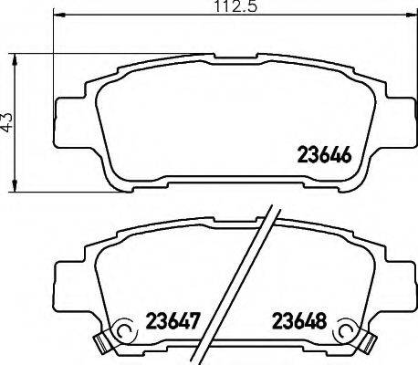 HELLA 8DB355010311 Комплект тормозных колодок, дисковый тормоз