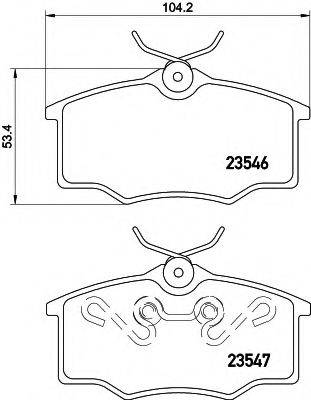 HELLA 8DB355010371 Комплект тормозных колодок, дисковый тормоз