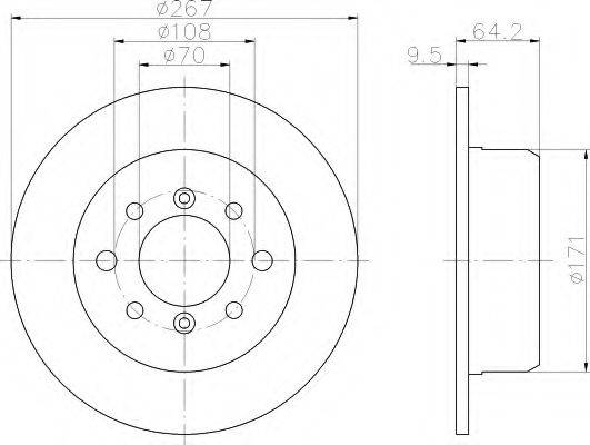HELLA 8DD355103251 Тормозной диск