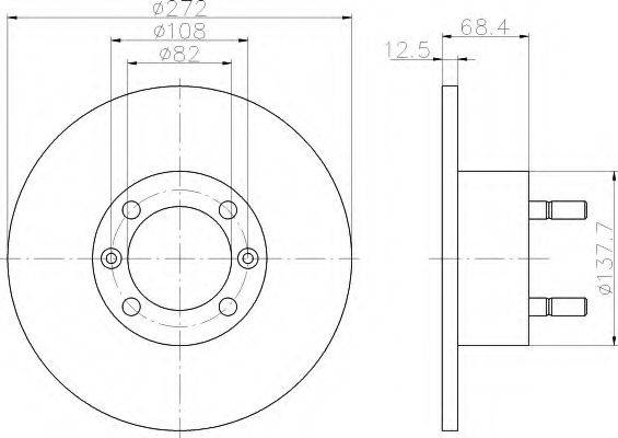HELLA 8DD355103241 Тормозной диск