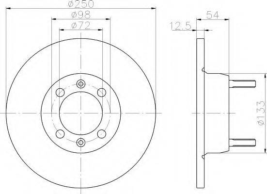 HELLA 8DD355100241 Тормозной диск