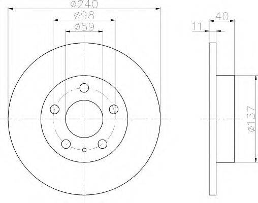 HELLA 8DD355105501 Тормозной диск