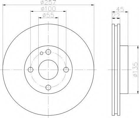 HELLA 8DD355103181 Тормозной диск