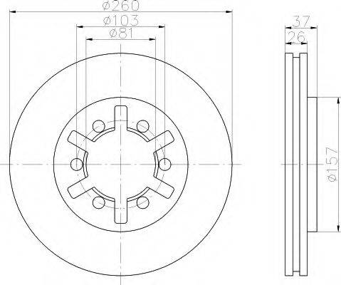 HELLA 8DD355104551 Тормозной диск