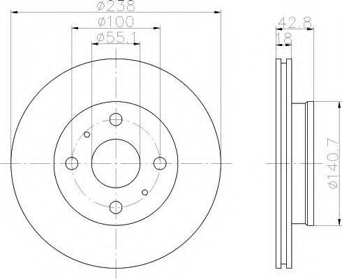 HELLA 8DD355104781 Тормозной диск