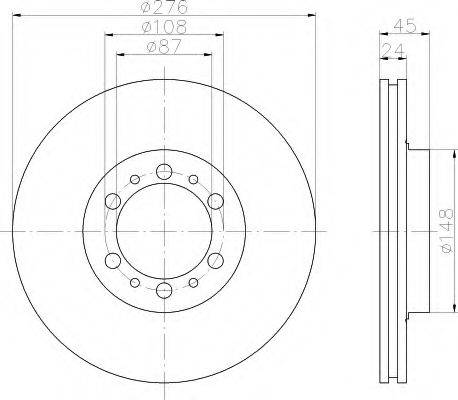 HELLA 8DD355105131 Тормозной диск