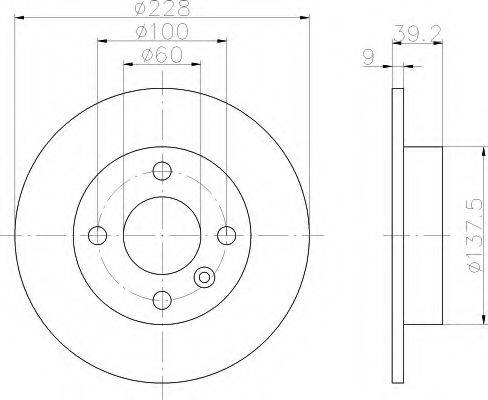 HELLA 8DD355105441 Тормозной диск