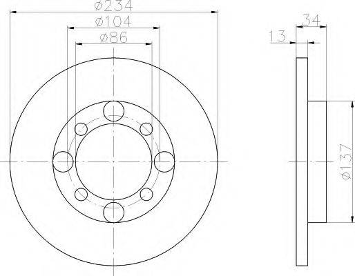 HELLA 8DD355105781 Тормозной диск